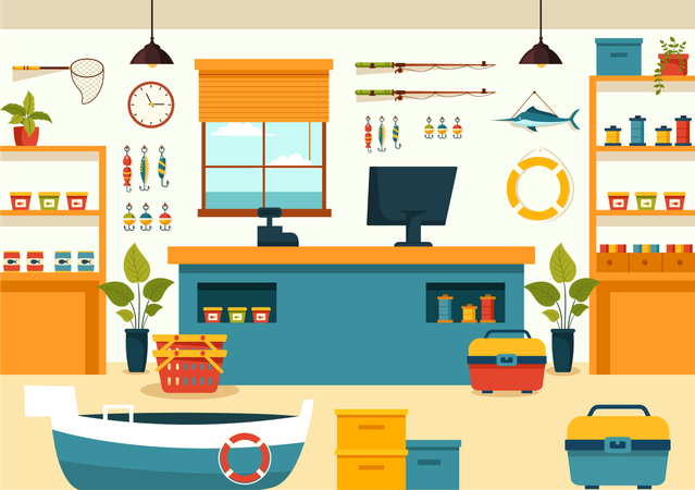 Marché aux poissons  Illustration