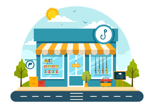 Marché aux poissons  Illustration