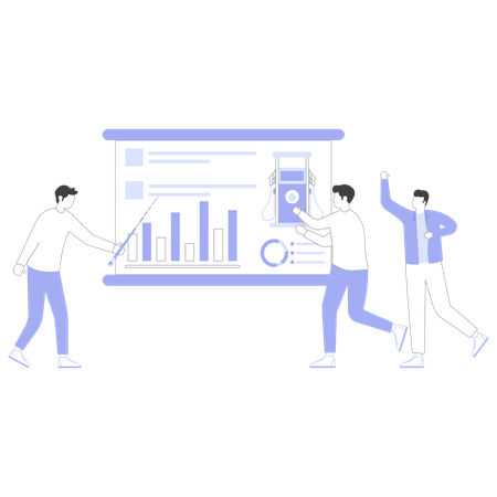 Marché du carburant  Illustration