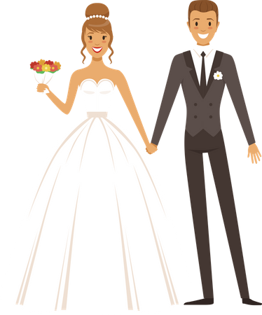 Mariage, couple  Illustration