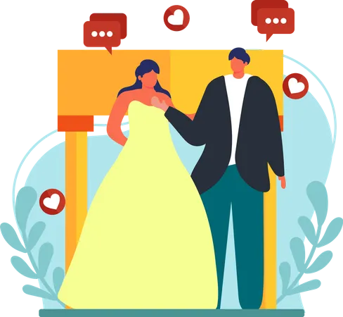 Mariage, couple  Illustration