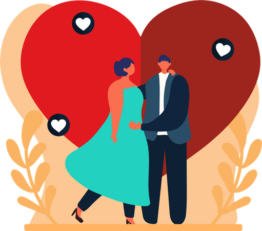 Mariage, couple  Illustration