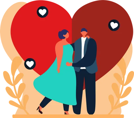 Mariage, couple  Illustration