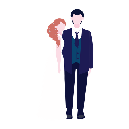 Esposo y esposa  Ilustración