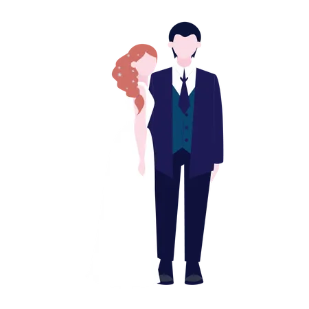 Esposo y esposa  Ilustración