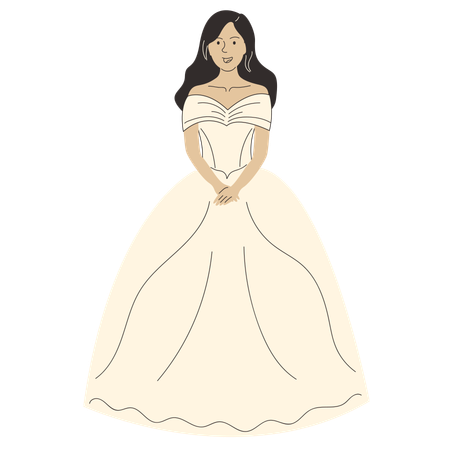 Mariée de mariage  Illustration