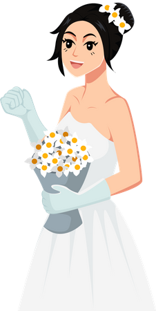 Mariée de mariage  Illustration