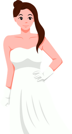 Mariée de mariage  Illustration