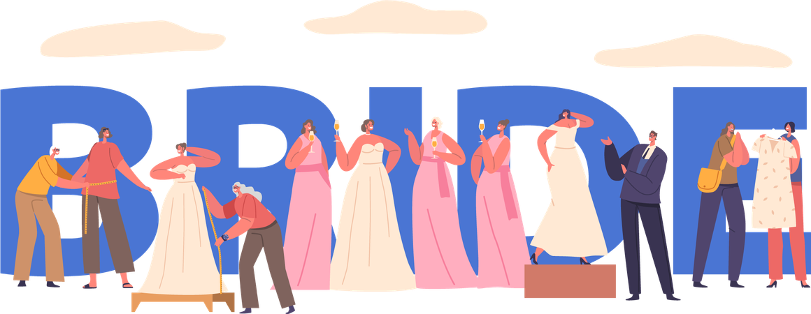 Mariée de mariage  Illustration