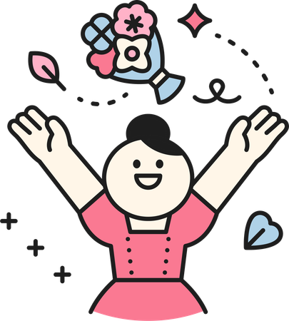 Mariée de mariage  Illustration