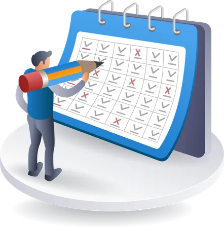 Mark calendar business plan  Illustration