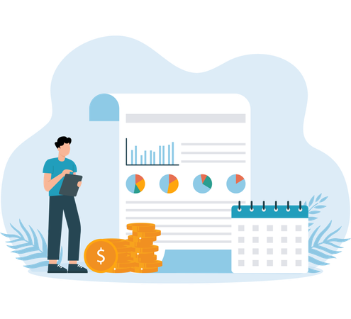 Market Budget data gathered by employee  Illustration