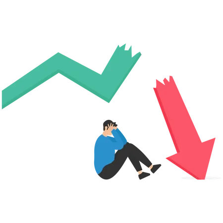 Market crash analysis Illustration
