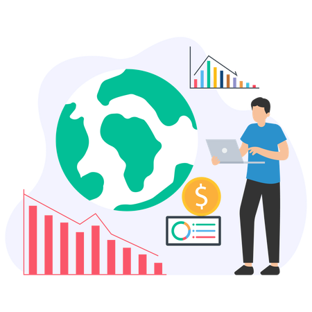 Market crash analysis  Illustration