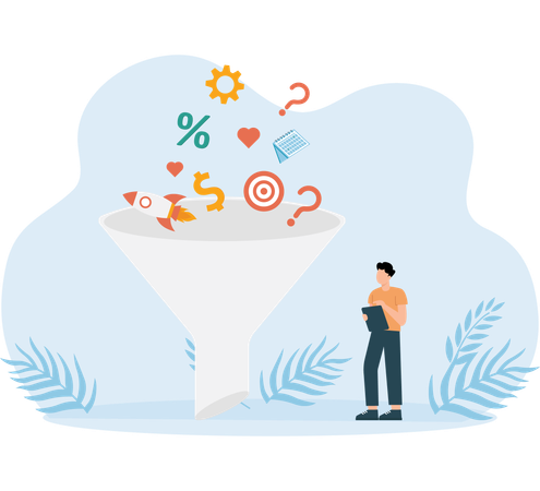 Market Funnel  Illustration