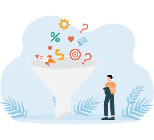 Market Funnel  Illustration