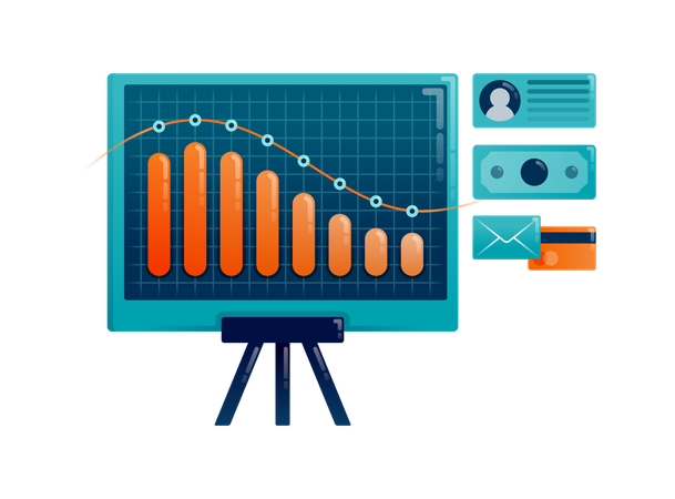 Market growth represented team efforts  Illustration