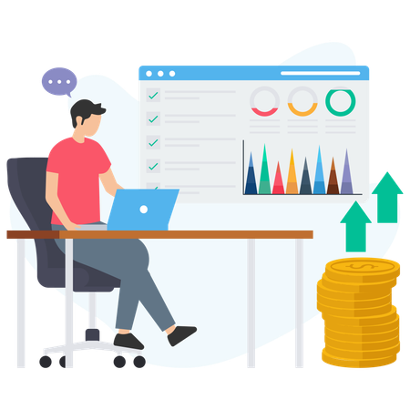 Market Increase analysis  Illustration