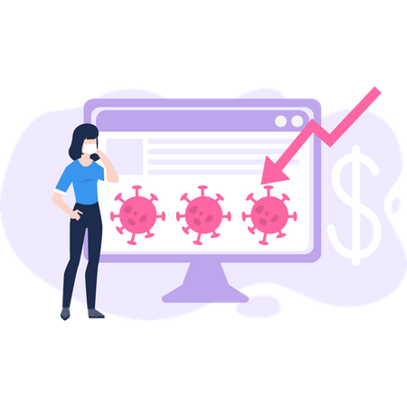 Market loss due to covid19  Illustration