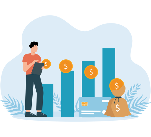 Market Profit analysis shared by employee  Illustration