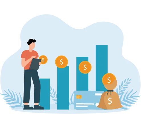 Market Profit analysis shared by employee  Illustration