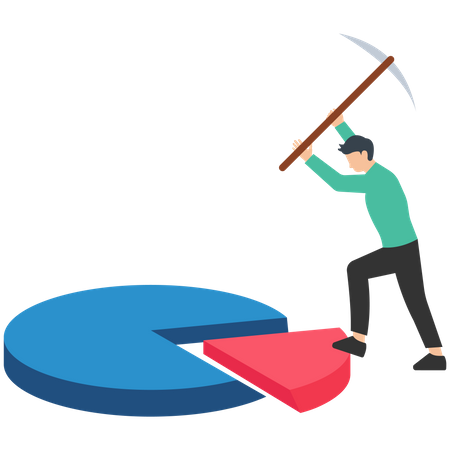 Market Share Revenue Distribution Or Investment Earning  Illustration