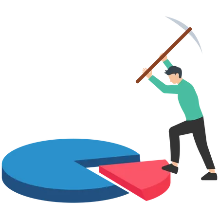 Market Share Revenue Distribution Or Investment Earning  Illustration