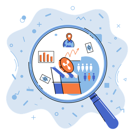 Market statistics analysis  Illustration