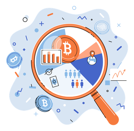 Market statistics analysis  Illustration