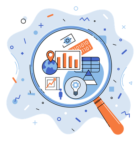 Market statistics analysis  Illustration