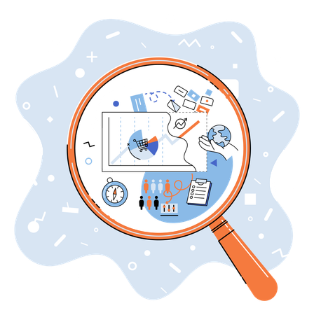 Market statistics analysis  Illustration