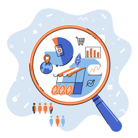 Market statistics analysis  Illustration