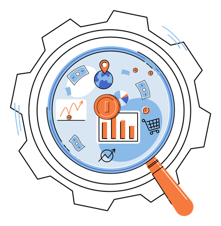 Market statistics analysis  Illustration