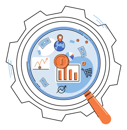 Market statistics analysis  Illustration