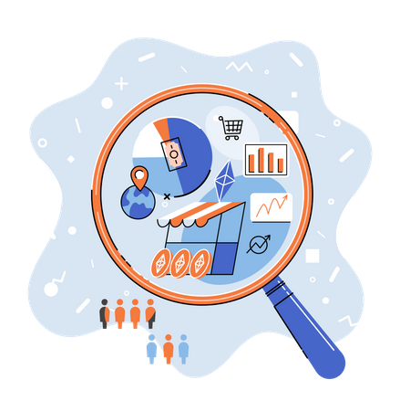 Market statistics data analysis  Illustration