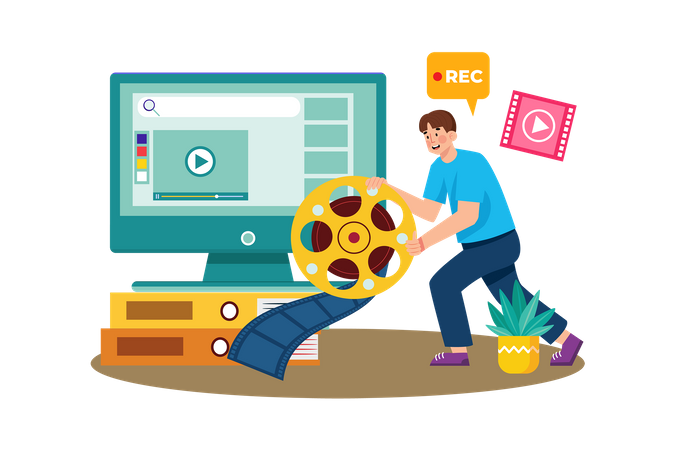 Spécialiste du marketing vidéo optimisant le contenu vidéo pour les moteurs de recherche  Illustration