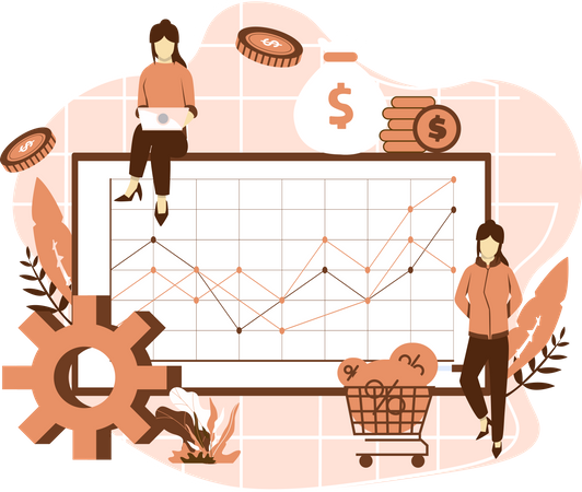 Marketinganalysebericht  Illustration