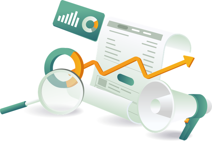 Marketing analysis and business report  Illustration