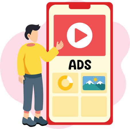 Marketing analyst showing online dashboard  Illustration