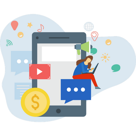 Marketing-Chat  Illustration