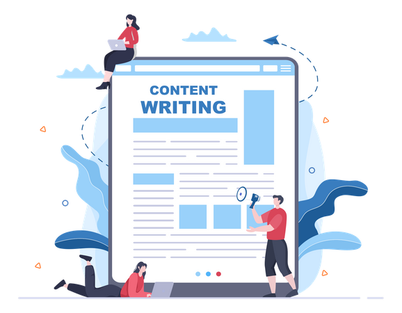 Marketing Content Writing Illustration