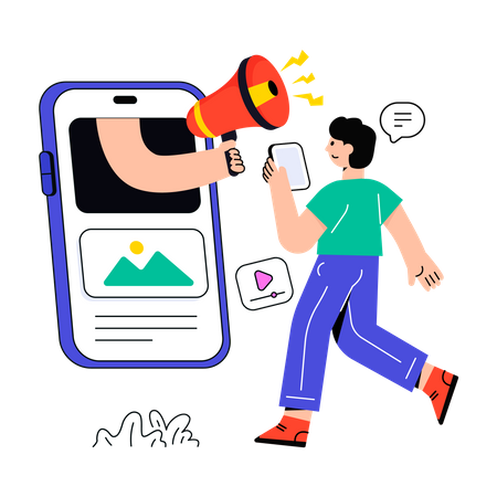 Marketing d'applications mobiles  Illustration