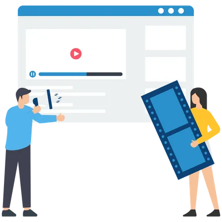 Marketing de conteúdo de vídeo  Ilustração