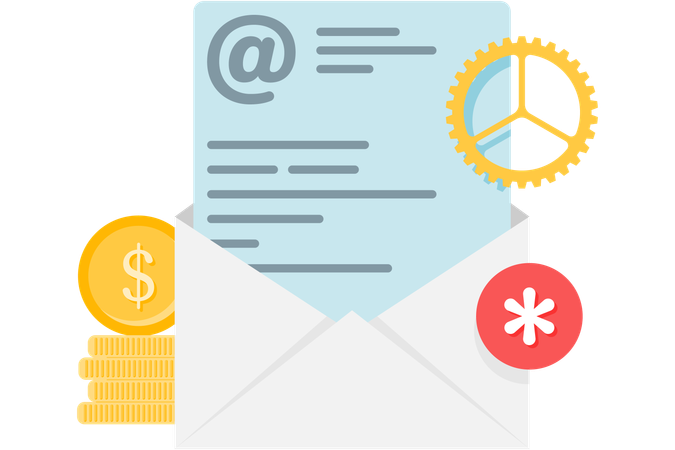Marketing de email  Illustration