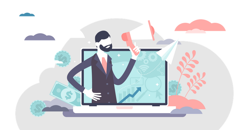 Marketing de email  Ilustração