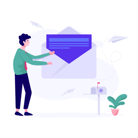 Marketing de email  Ilustração
