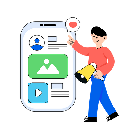 Marketing de medios  Ilustración