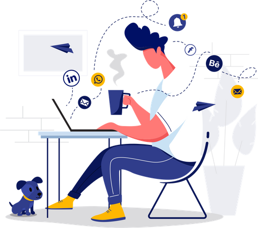 Marketing de mídia social  Ilustração