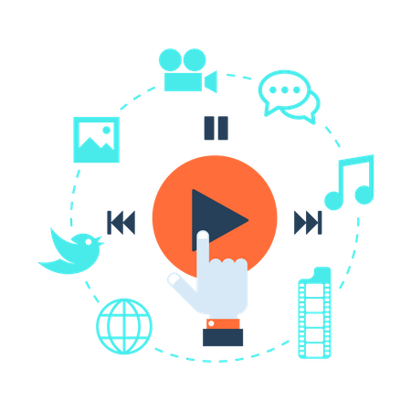 Marketing de mídia social  Illustration