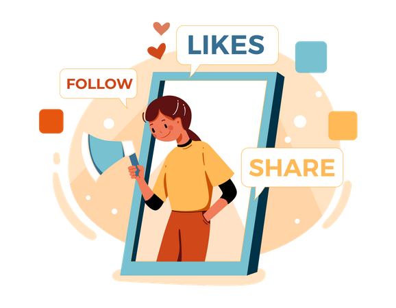 Marketing de mídia social  Illustration